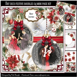 Art Deco Festive Baubles 04 Mini Page Kit