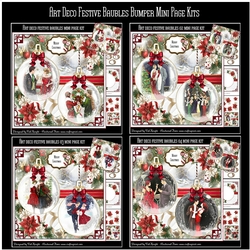 Art Deco Festive Baubles Bumper Mini Page Kits
