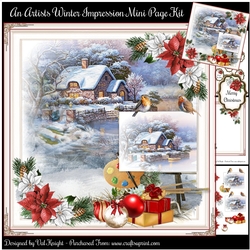 An Artists Winter Impression Mini Page Kit