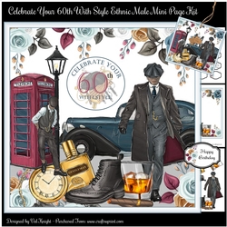 Celebrate Your 60th With Style Ethnic Male Mini Page Kit - Request