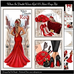 When In Doubt Wear Red Collage 05 Mini Page Kit