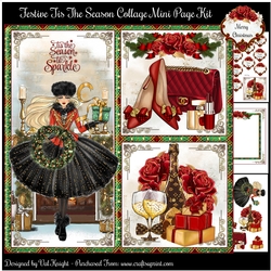 Festive Tis The Season Collage Mini Page Kit