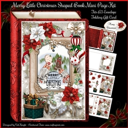 Merry Little Christmas Shaped Book Mini Page Kit