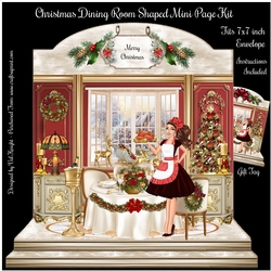 Christmas Dining Room Shaped Mini Page Kit