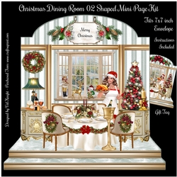Christmas Dining Room 02 Shaped Mini Page Kit