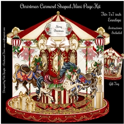 Christmas Carousel Shaped Mini Page Kit
