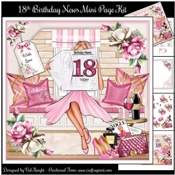 18th Birthday News Mini Page Kit