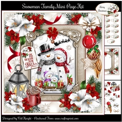 Snowman Family Mini Page Kit