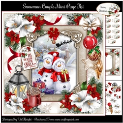 Snowman Couple Mini Page Kit