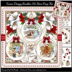 Scenic Doggy Baubles 02 Mini Page Kit