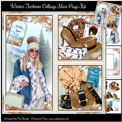 Winter Fashion Collage Mini Page Kit