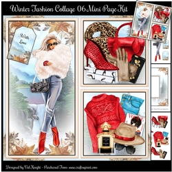 Winter Fashion Collage 06 Mini Page Kit