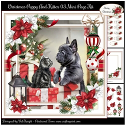 Christmas Puppy And Kitten 03 Mini Page Kit