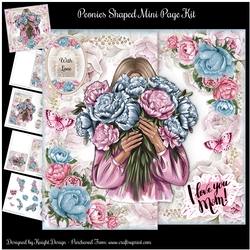 Peonies Shaped Mini Page Kit