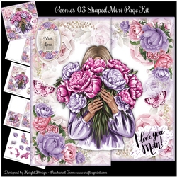 Peonies 03 Shaped Mini Page Kit