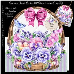 Summer Floral Basket 02 Shaped Mini Page Kit