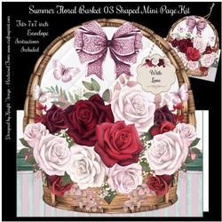 Summer Floral Basket 03 Shaped Mini Page Kit