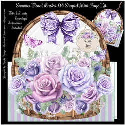 Summer Floral Basket 04 Shaped Mini Page Kit 