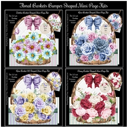 Floral Baskets Bumper Shaped Mini Page Kits 