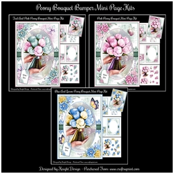Peony Bouquet Bumper Mini Page Kits