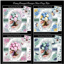 Peony Bouquet Bumper Mini Page Kits