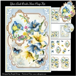 Lilies And Birds Mini Page Kit