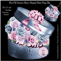 Box Of Summer Roses Shaped Mini Page Kit 