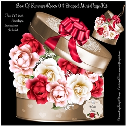 Box Of Summer Roses 04 Shaped Mini Page Kit