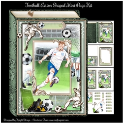 Football Action Shaped Mini Page Kit