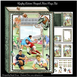 cup1149710_58488 - Rugby Action Shaped Mini Page Kit