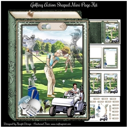 Golfing Action Shaped Mini Page Kit