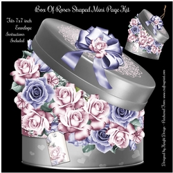 Box Of Roses Shaped Mini Page Kit