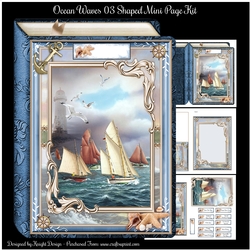 Ocean Waves 03 Shaped Mini Page Kit
