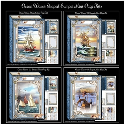 Ocean Waves Shaped Bumper Mini Page Kits