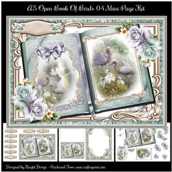 A5 Open Book Of Birds 04 Mini Page Kit 
