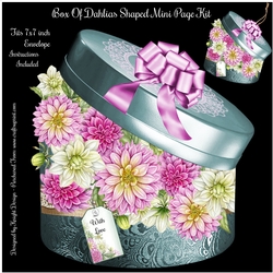 Box Of Dahlias Shaped Mini Page Kit