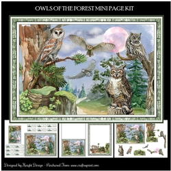 Owls Of The Forest Mini Page Kit