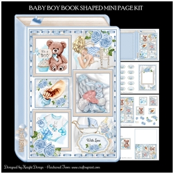 Baby Boy Book Shaped Mini Page Kit