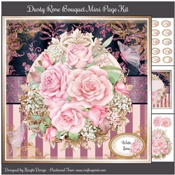 Dusty Rose Bouquet Mini Page Kit 