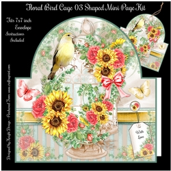 Floral Bird Cage 03 Shaped Mini Page Kit