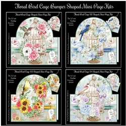 Floral Bird Cage Bumper Shaped Mini Page Kits