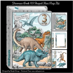 Dinosaur Book 03 Shaped Mini Page Kit