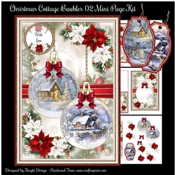 Christmas Cottage Baubles 02 Mini Page Kit