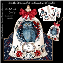 Folk Art Christmas Bell 03 Shaped Mini Page Kit