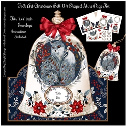 Folk Art Christmas Bell 04 Shaped Mini Page Kit