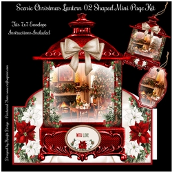Scenic Christmas Lantern 02 Shaped Mini Page Kit