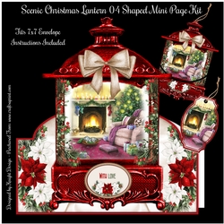 Scenic Christmas Lantern 04 Shaped Mini Page Kit