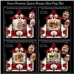 Scenic Christmas Lantern Bumper Mini Page Kits