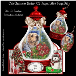 Cute Christmas Lantern 02 Shaped Mini Page Kit 