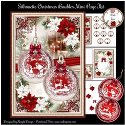 Silhouette Christmas Baubles Mini Page Kit